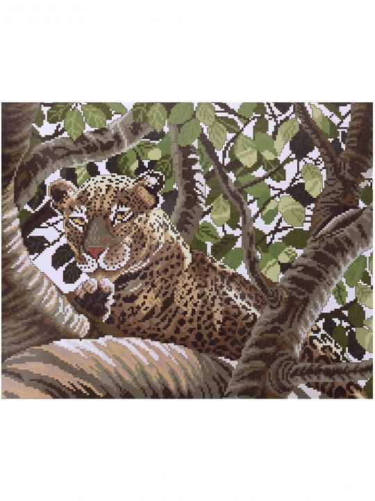Набор для вышивания крестом «Отдыхающий леопард» 