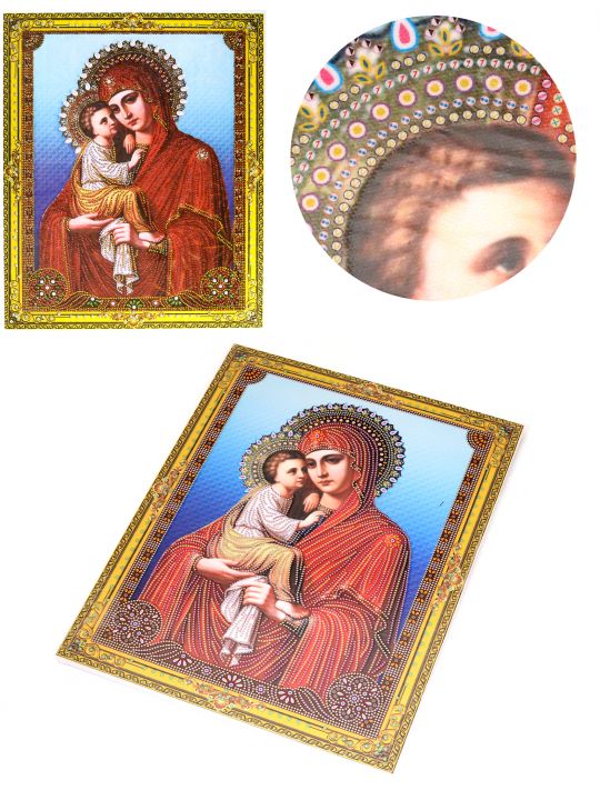 Алмазная мозаика на подрамнике «Божией Матери Феодоровская» икона