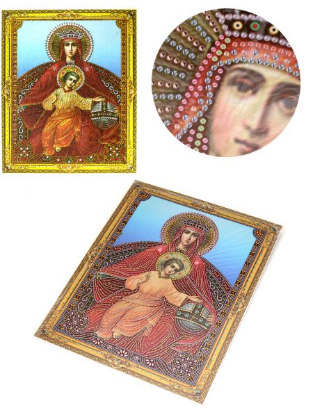 Алмазная мозаика на подрамнике «Божией Матери Державная» икона