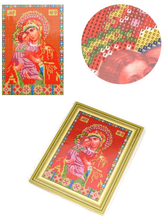 Алмазная мозаика на подрамнике «Божией Матери Елеуса» икона
