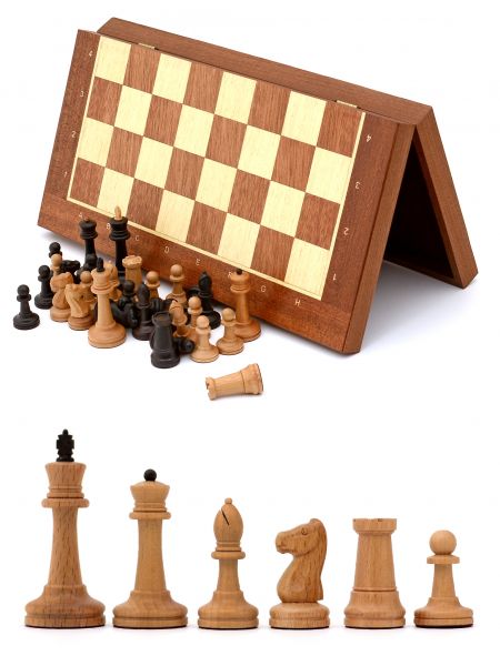 Шахматы складные «Стаунтон» доска панская из махагон 45x45 см