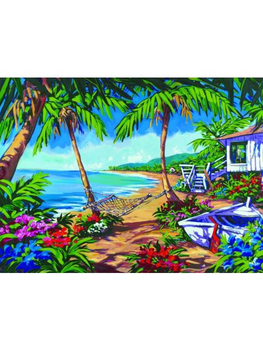 Картина по номерам  на подрамнике «Тропический пляж» 
