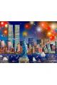 Алмазная мозаика на подрамнике «Праздник над Нью-Йорком» 