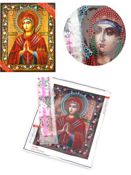 Алмазная мозаика с рамкой «Божией Матери Умягчение Злых Сердец» икона