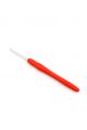 Крючок для вязания металлический с эргономичной резиновой ручкой , диаметр 2,5 мм, длина 14 см