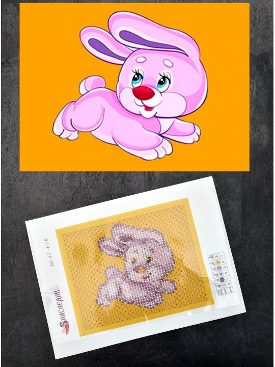 Алмазная мозаика «Розовый кролик»