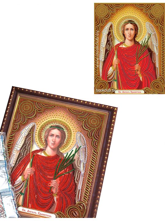 Алмазная мозаика на подрамнике «Ангел Хранитель» икона
