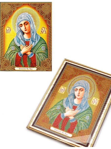 Алмазная мозаика на подрамнике «Божией Матери Умиление» икона