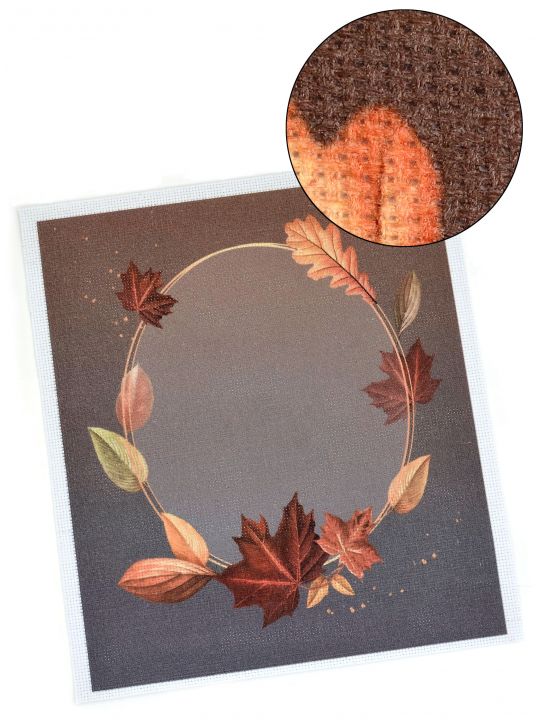 Канва цветная «Осенняя рамка №14» 30 x 26 см.