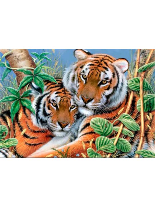 Алмазная мозаика «Тигры» 