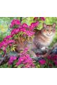 Алмазная мозаика «Кошка в цветах» 