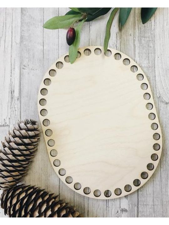 Донышко для вязания «Прямоугольник с закруглением» деревянное, 20*15 см