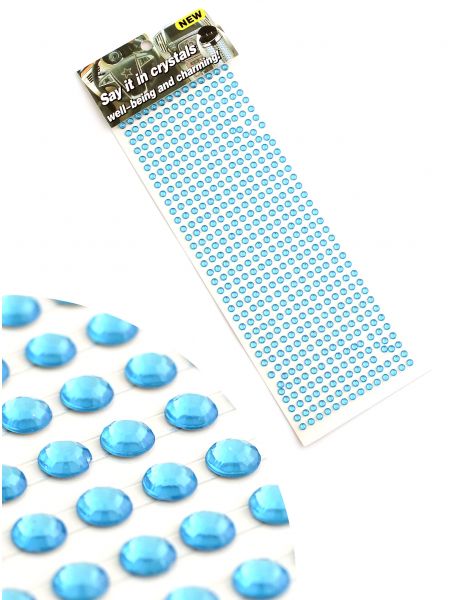 Стразы для рукоделия «Голубые алмазы» самоклеющиеся 4 мм.