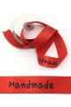 Лента атласная «Handmade» 25 мм красная 9м
