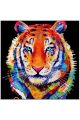 Алмазная мозаика на подрамнике «Красочный тигр» 
