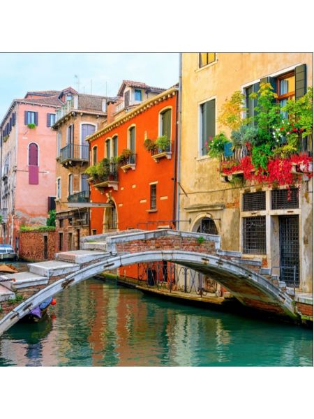Картина по номерам на подрамнике «Дома в Венеции» холст, 40 x 30 см