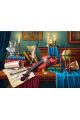 Картина по номерам на подрамнике «Натюрморт со скрипкой и глобусом» холст, 50 x 40 см