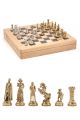 Шахматы «Средние века» фигуры метал, ларец классический дуб 40 см