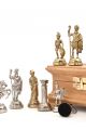 Шахматы «Римская империя-2» фигуры метал, ларец стаунтон дуб 40 см