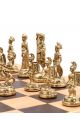 Шахматы «Римская империя-2» фигуры метал, ларец стаунтон дуб 40 см