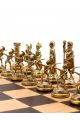 Шахматы «Римская империя» фигуры метал, ларец классический дуб 40 см