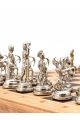 Шахматы «Римская империя» фигуры метал, ларец стаунтон дуб 40 см