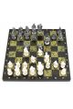 Шахматы каменные «Средневековье» тёмно-зелёная доска 38x38 см