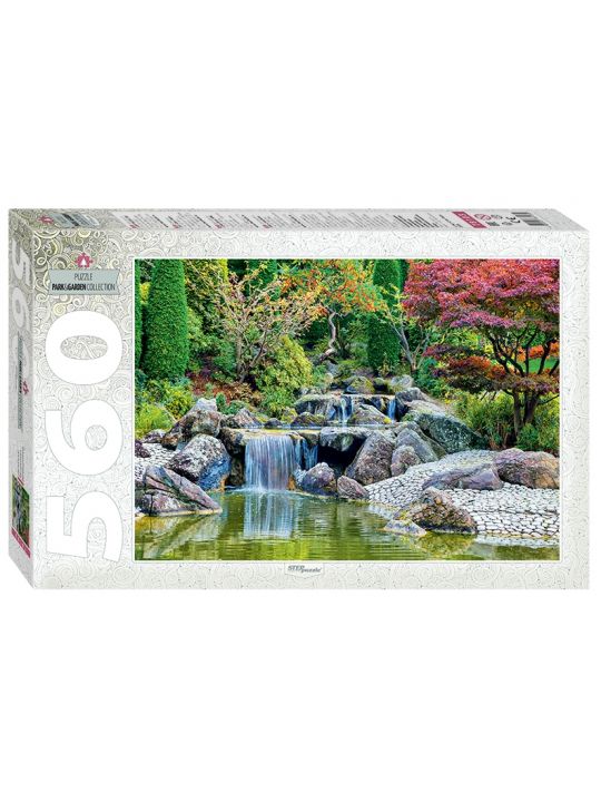 Пазл «Каскадный водопад в японском саду» 560 элементов