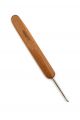 Крючок для вязания металлический с бамбуковой ручкой , диаметр 2 мм, длина 13 см