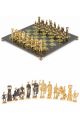 Шахматы бронзовые с каменной доской «Римские» 40х40 см