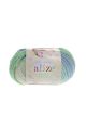 Пряжа секционного крашения  для ручного вязания Alize «Baby wool batik-4389» 175 метров, 50 гр 