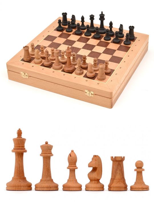 Шахматы «Купеческие» ларец классический бук 40 см