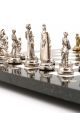 Шахматы бронзовые с каменной доской «Средние века» 38x38 см