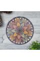 Донышко для вязания «Роспись цветка» деревянное, 15 см
