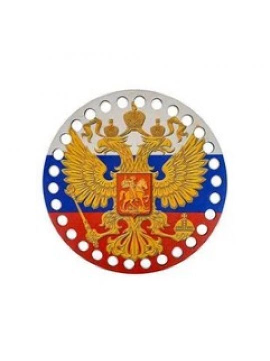 Донышко для вязания «Герб России» деревянное, 15 см