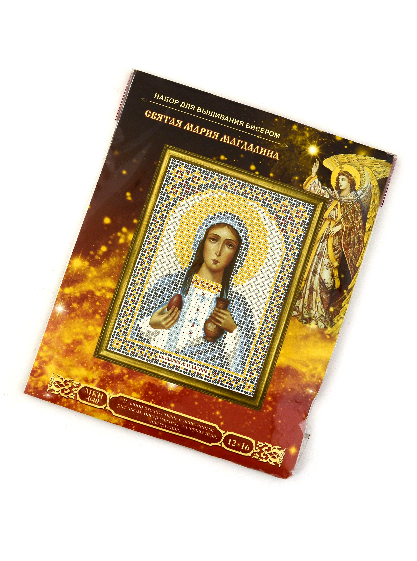 Характеристики: Набор для вышивки бисером именной мини-иконы Святая Мария Абрис Арт ААМ-014