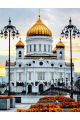 Алмазная мозаика «Храм Христа Спасителя» 90x70 см, 30 цветов