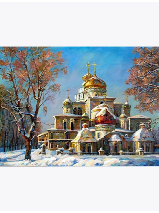 Алмазная мозаика «Воскресенский собор» 40x30 см, 30 цветов