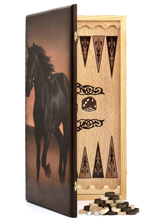 Нарды «Конь на закате» 60x60 см