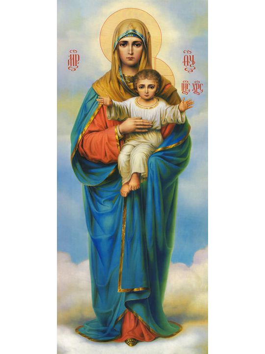 Алмазная мозаика «Пресвятая Богородица» 45x20 см, 30 цветов