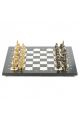 Шахматы металлические с каменной доской «Северные народы» 40х40 см
