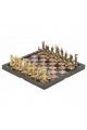 Шахматы металлические с каменной доской «Римские» 36х36 см