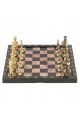 Шахматы металлические с каменной доской «Римские» 36х36 см