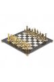 Шахматы металлические с каменной доской «Римские» 40х40 см