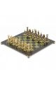Шахматы металлические с каменной доской «Римские» 40х40 см