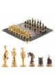 Шахматы металлические с каменной доской «Деревенские» 40х40 см