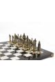 Шахматы металлические с каменной доской «Русские» 40х40 см