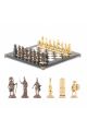 Шахматы металлические с каменной доской «Спарта» 40х40 см
