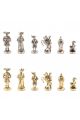 Шахматы металлические с каменной доской «Средневековье» 44х44 см