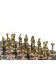 Шахматы бронзовые с каменной доской «Александр Македонский» 36х36 см
